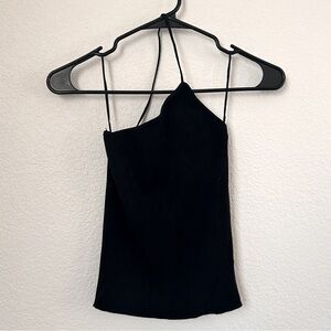 Zara Ribbed Tank Top Black Size Small
